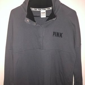 PINK quarter button pullover